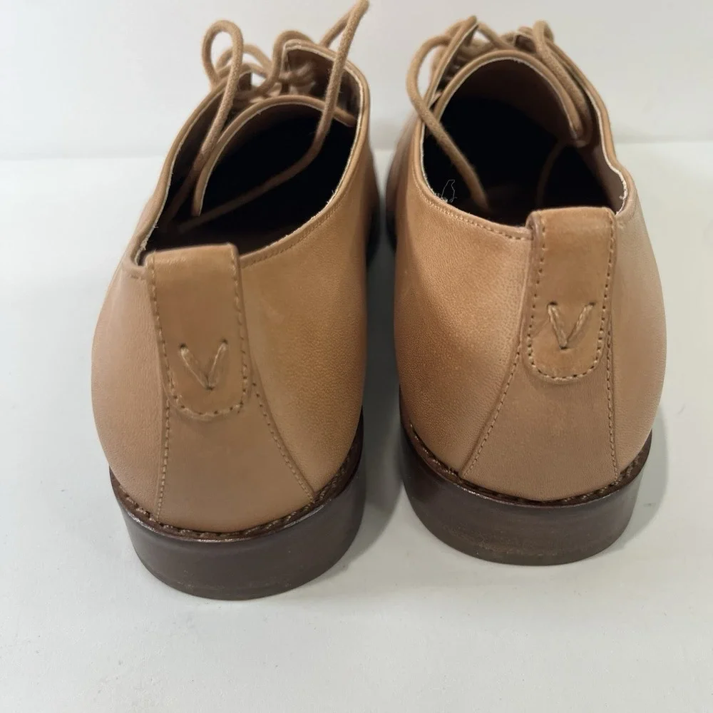Vionic Women's Weslyn Lace Up Leather Oxford Shoes 8.5 Tan Brown Buttery Soft